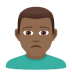 🙍🏾‍♂️ man frowning: medium-dark skin tone display on JoyPixels